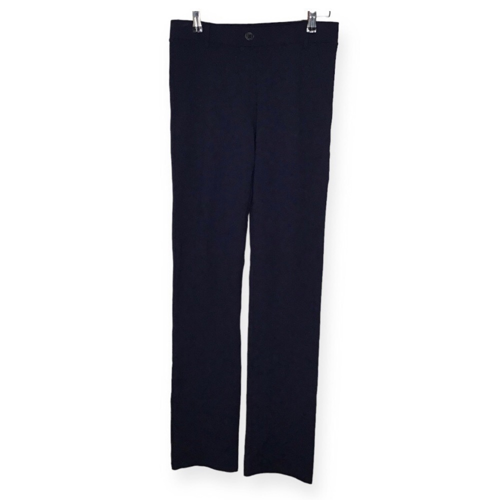 Betabrand Straight-Leg Classic Dress Pant Yoga Pants in Navy Size Small Long.